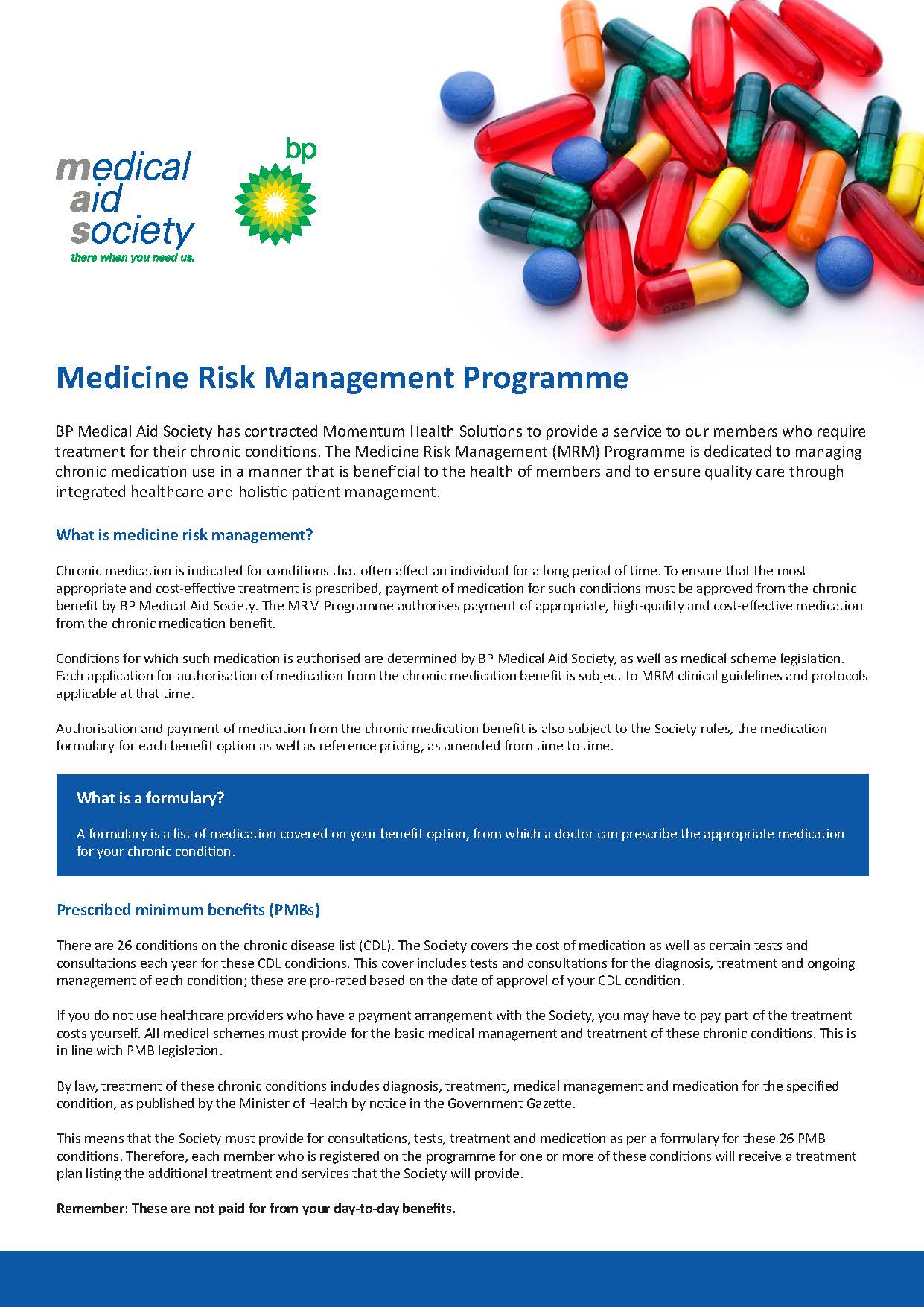 BP Medical Aid Society - The Medicine Risk Management Programme