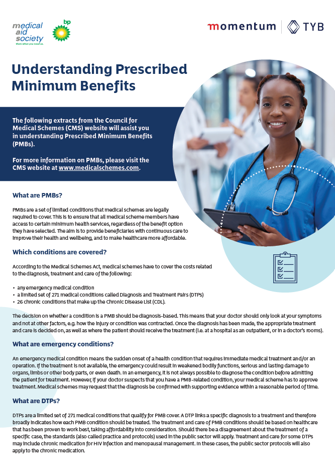 Understanding prescribed minimum benefits (PMBs)